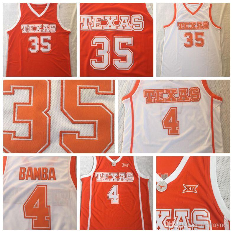 

Mens Texas Longhorns #4 Mohamed Bamba Mo 35 Durant Texas College Jersey Orange White Basketball Jerseys Stitched, As show