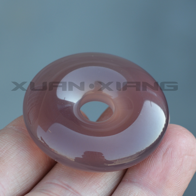 

Drop Shipping Women Necklace Pendant Circle Agate Peace Buckle Pendant Gift for Female Chalcedony Fine Jewelry Accessory