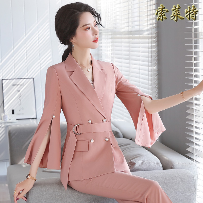 

suit suit women' spring dress 2020 new fashion celebrity temperament Yujie light mature small fragrant two piece, See chart
