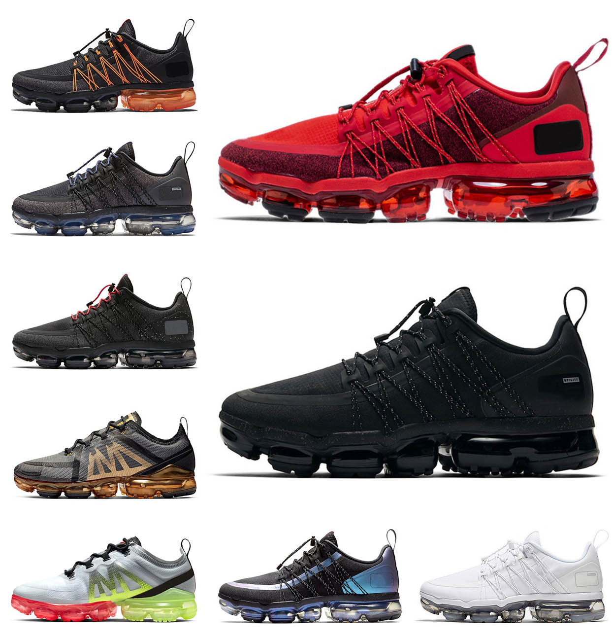 vapormax run utility red laces
