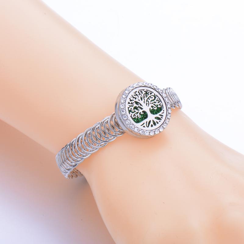 

10Pcs/Lot Stainless Steel Diffuser Bracelet Full Meteorite Perfume Bracelet Essential Oil Diffuser Locket