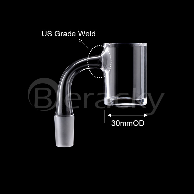 

30mmOD America Grade Weld Beveled Edge Quartz Banger 10mm 14mm 18mm Male Female 45&90 Quartz Banger Nails For Glass Water Bongs Dab Rigs