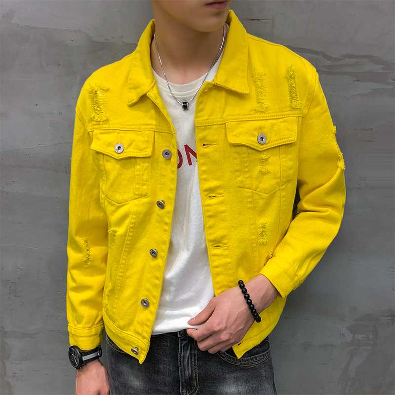 colour denim ki jacket