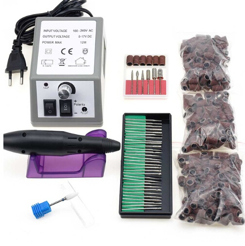 

Professional Electric Nail Drill Machine Manicure Machine 20000RPM Nail Art File Ceramic Nail Drill Bits 300pcs Sanding