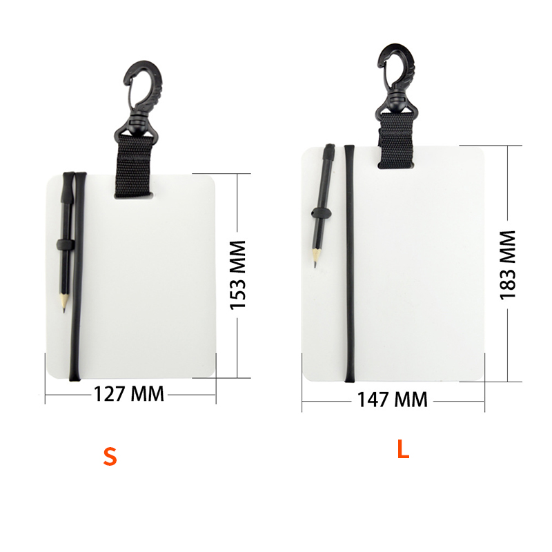 

Underwater Writing Slate Diving Wordpad Gear Board with Swivel Clip and Pencil for Water Sports Diving Swimming writing board