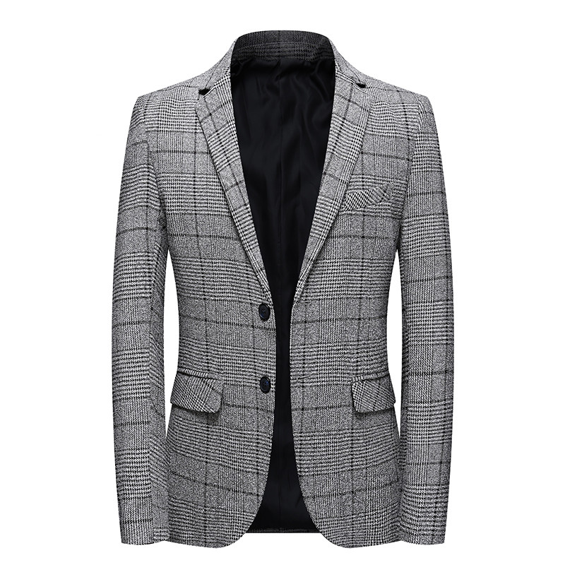 

Fashionable Men's Long-sleeved Suit 2020 New Men Business Plaid Suit Jacket Size S M L XL XXL XXXL Slim Fit Blazers Male, 1719