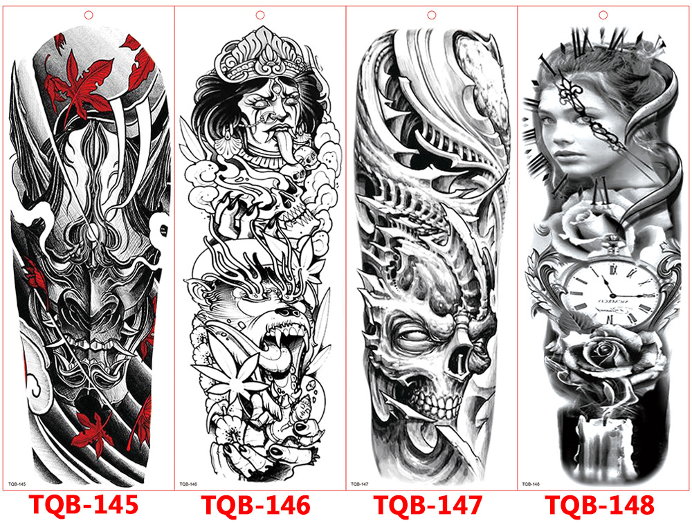 2020 New Full Arm Tattoo Stickers Full Arm Tattoo Stickers Waterproof ...