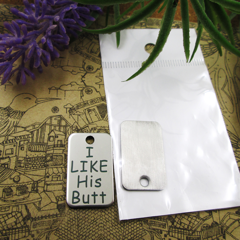

40pcs--"I LIKE His Butt"stainless steel charms more style for choosing DIY Charms pendants for necklace