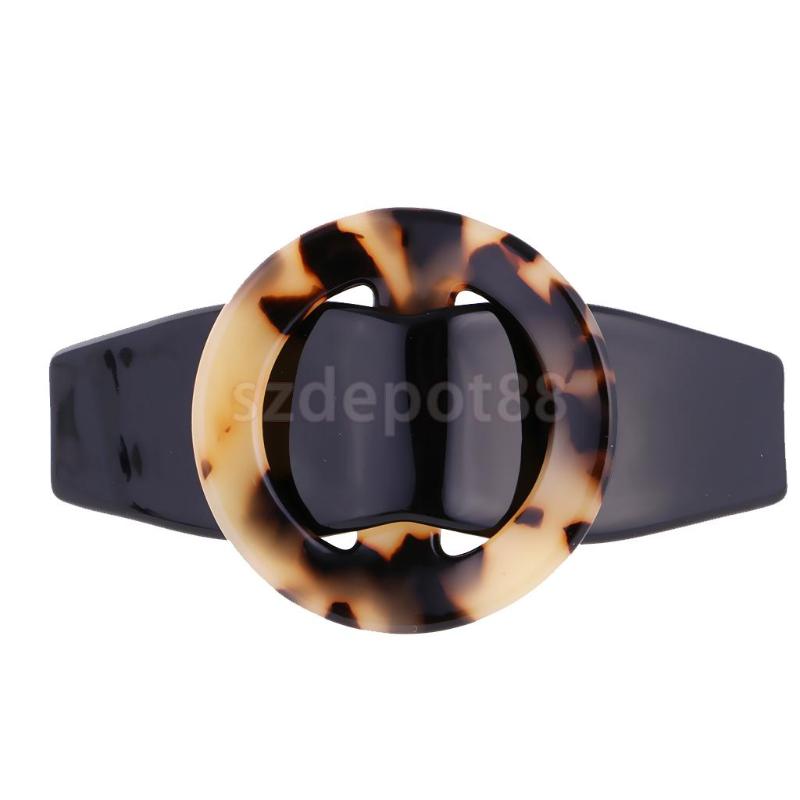

Women Leopard Pattern Black Spring Fastening Hair Pin Barrette Clip