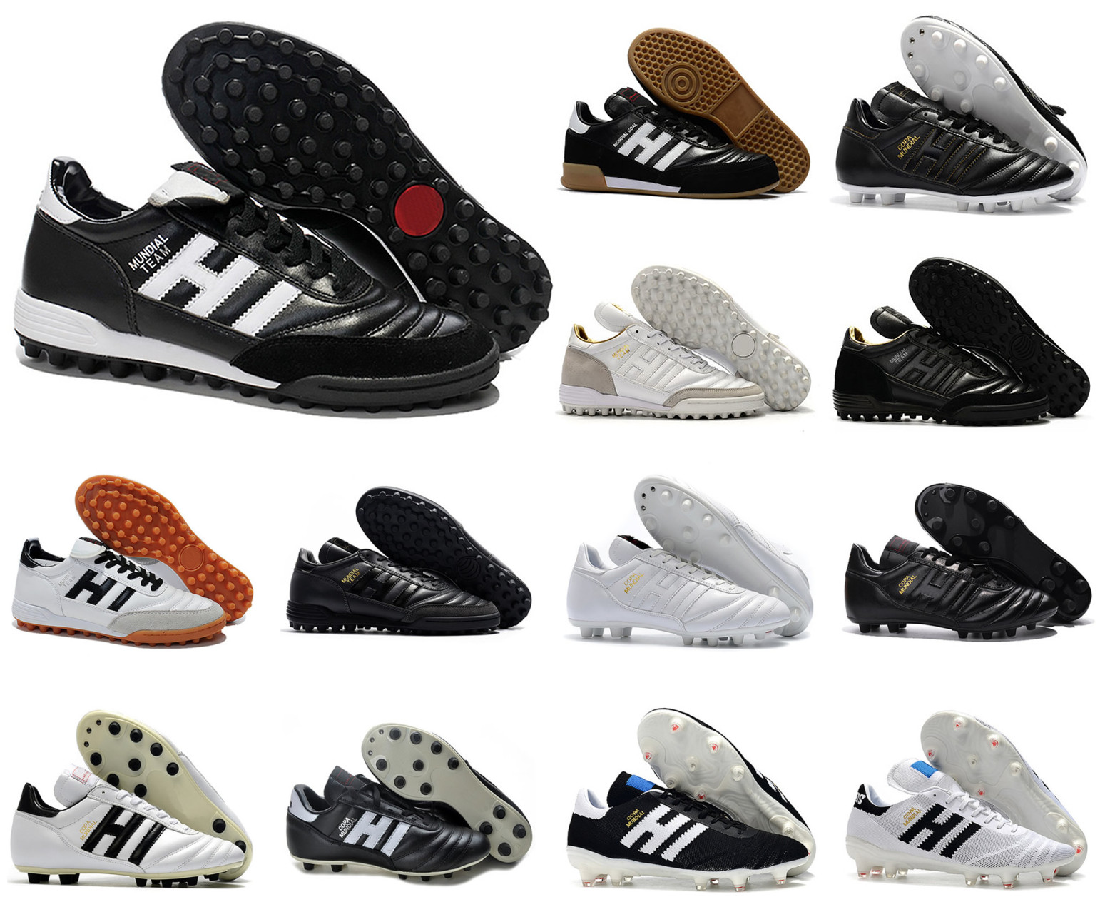 

Classics Mens Mundial Team Astro Modern Craft TF GOAL INDOOR IN Copa Mundial Copa 70Y FG Soccer Football Shoes Boots Cleats Size 39-45 .