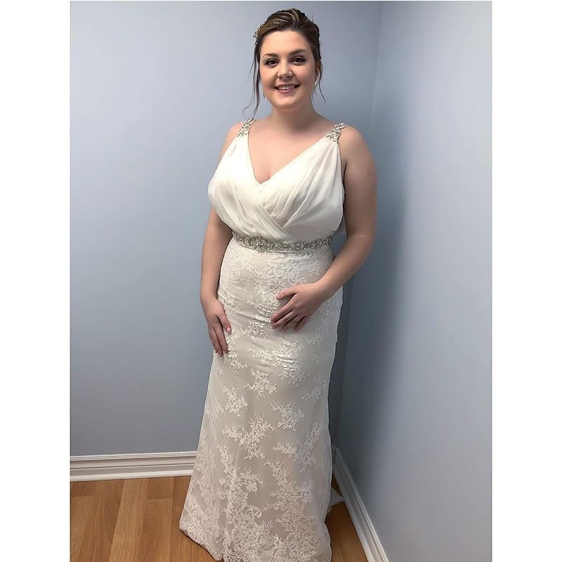 lace tank top wedding dress
