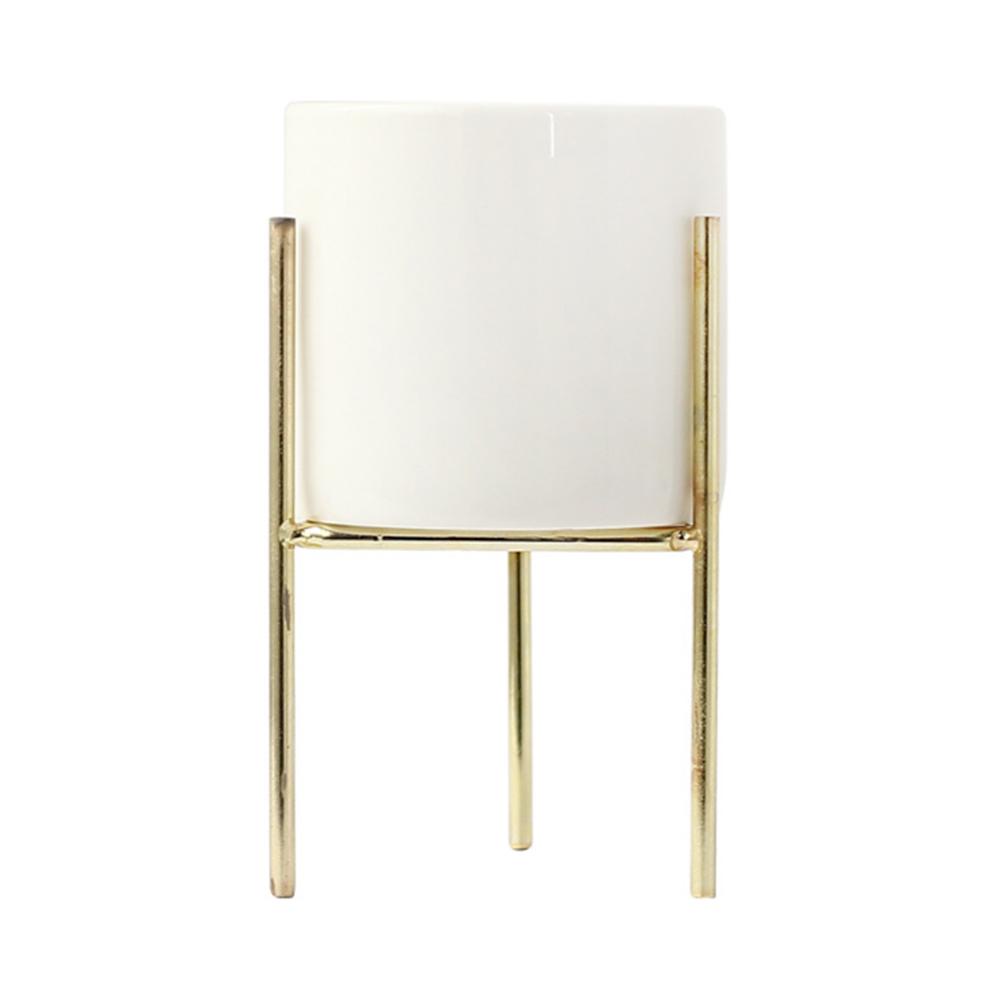 

Creative Flower Pot Flower Pot Rack Stand Geometric Metal Ceramic 2PCS/Set Holder Plant Display Stand Vase