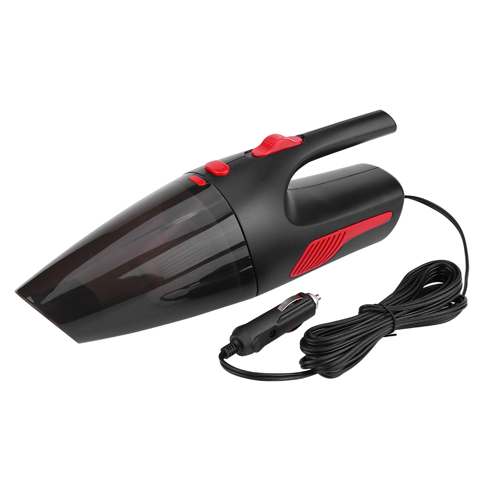

Portable DC12V 120W 5 meters Wired Car Vacuum Cleaner Wet Dry Dust Catcher with Light multifunctional mouths Accessory