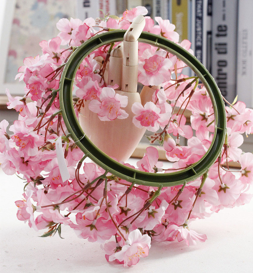 2021 Cherry Blossoms Wreath Wedding Arch Diy Decoration Artificial