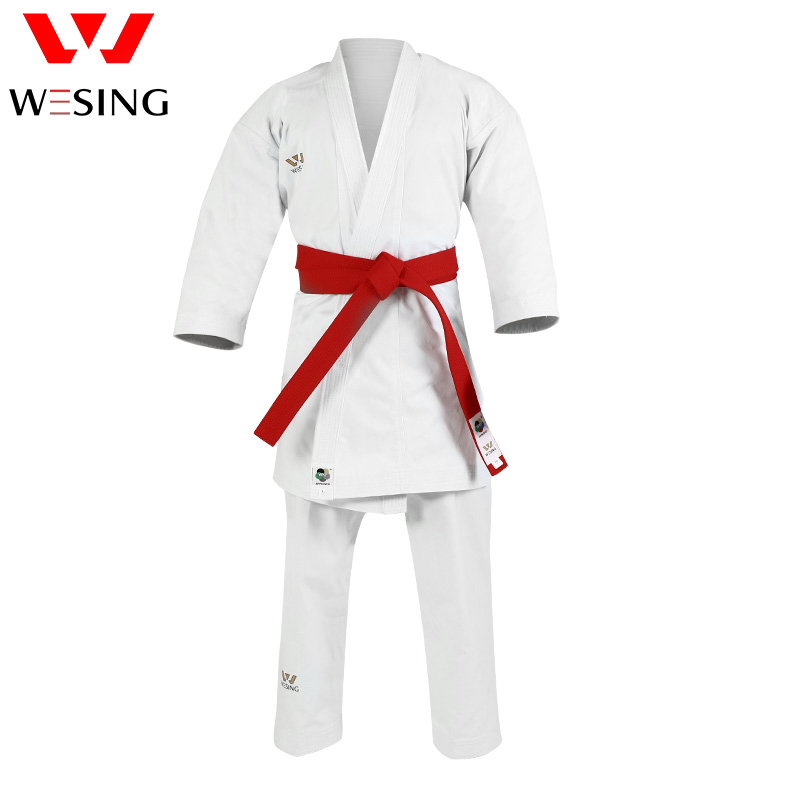 

WESING Karate kata Gi Unisex Karate Uniform with Belt Approved by WKF, White