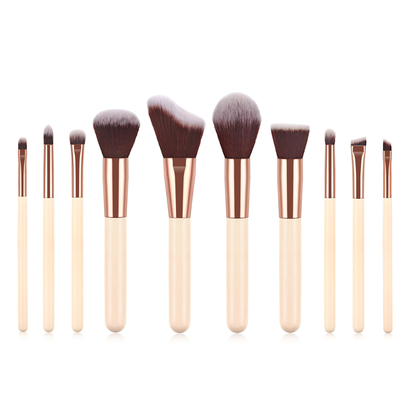 

Brand 10Pcs Profession Makeup Brush Set High-End Nylon Wool With Wooden Handle Eye Shadow Blush Brush Cosmetic Make up Tool
