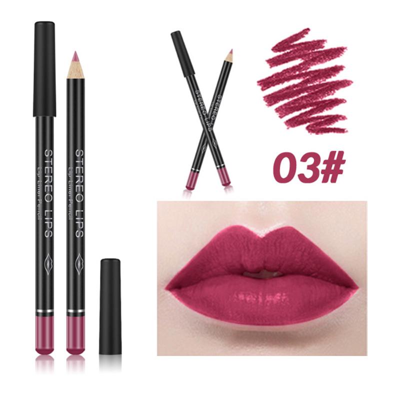 

Brand Waterproof Matte Lipstick Pencil Lip Liner Makeup Contour Lip Tint Sexy Batom Mate Long Lasting Moisturizer Lipliner, 06