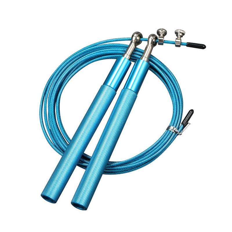 

Professional Fitness Equipments Single Skip Jump Ropes Aluminum Alloy Steel Wire Body Building Bearing Jump Rope For Men Women