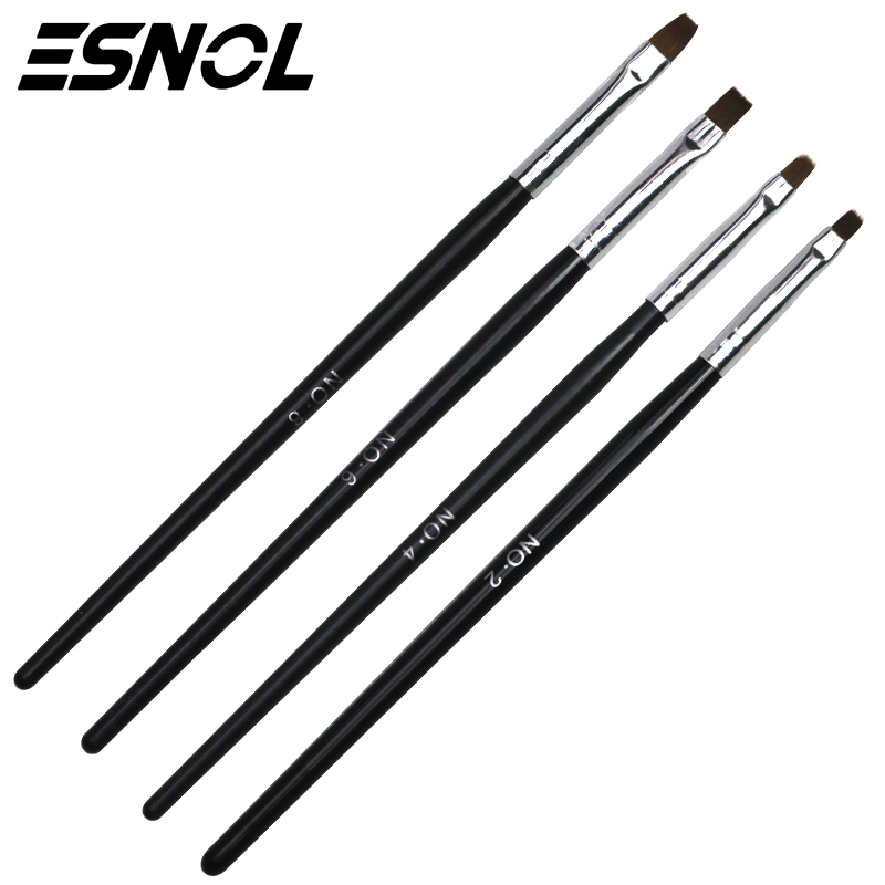 

Esnol 1pcs Nail Art Brush Set Line Drawing Painting Pen UV Gel Polish For Designs Acrylic Manicure Brush