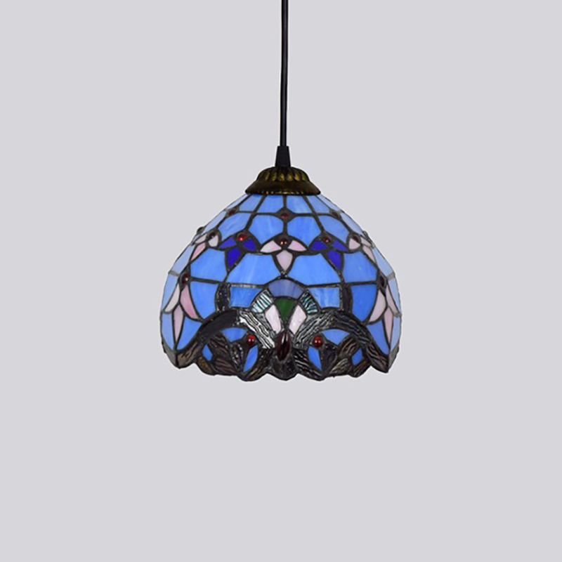 

Baroque new style art chandelier LED flower bud high quality mixed color spell color glass lamp dream retro bedroom hotel restaurant art la