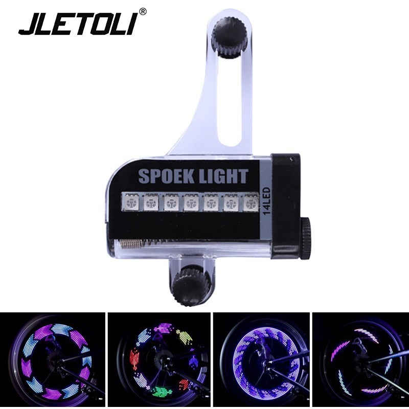 

Bike Lights JLETOLI 14 LED Bicycle Light Cycling Wheel Signal Tire Spoke 30 Changes Mountain Accessories