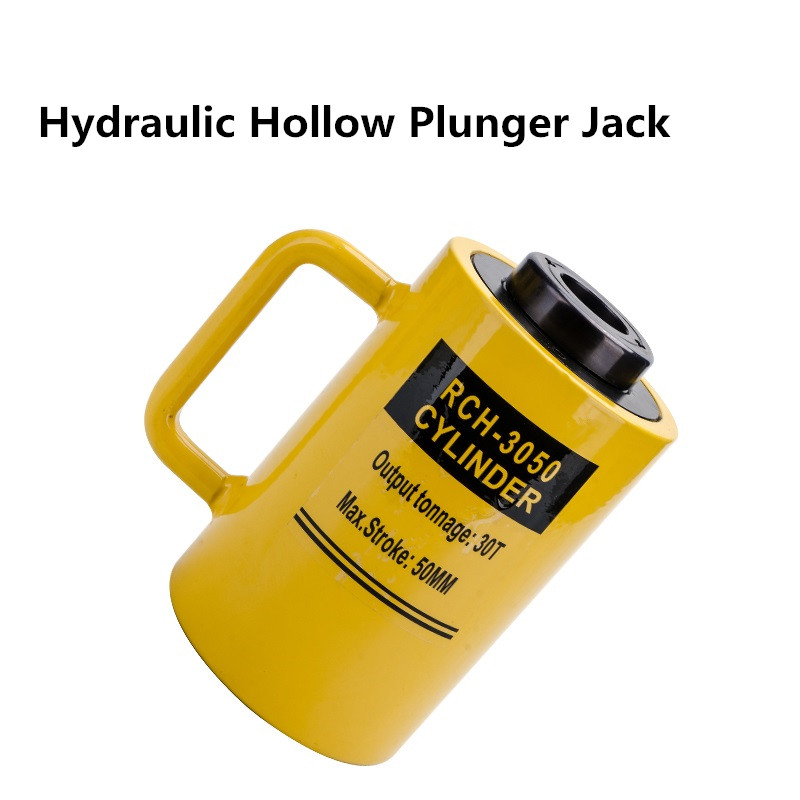 

30 ton 50mm hydraulic hollow plunger jack,hollow plunger ,hydraulic hollow cylinder RCH-3050