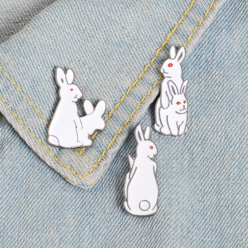 Nueva chaqueta vaquera como conejos ropa Broche Pin Unisex Casual Animal Bolsa De Regalo