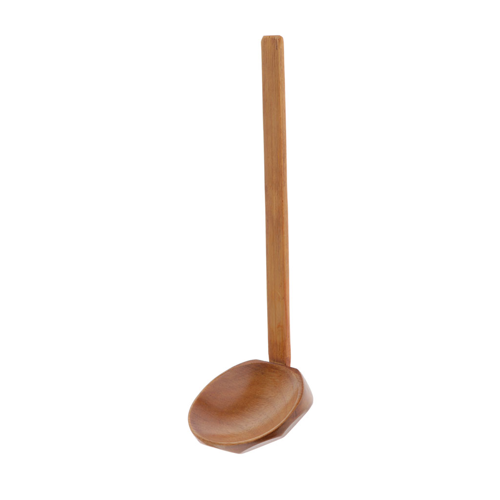 

kitchen cooking straight handle wooden wood soup spoon brown