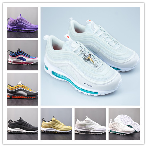 

2020 New 97s MSCHF INRI Jesus MT.14:25 Mens Womens running shoes Crucifix Wool 60CC Holy Water Designers Sports Outdoor Sneakers