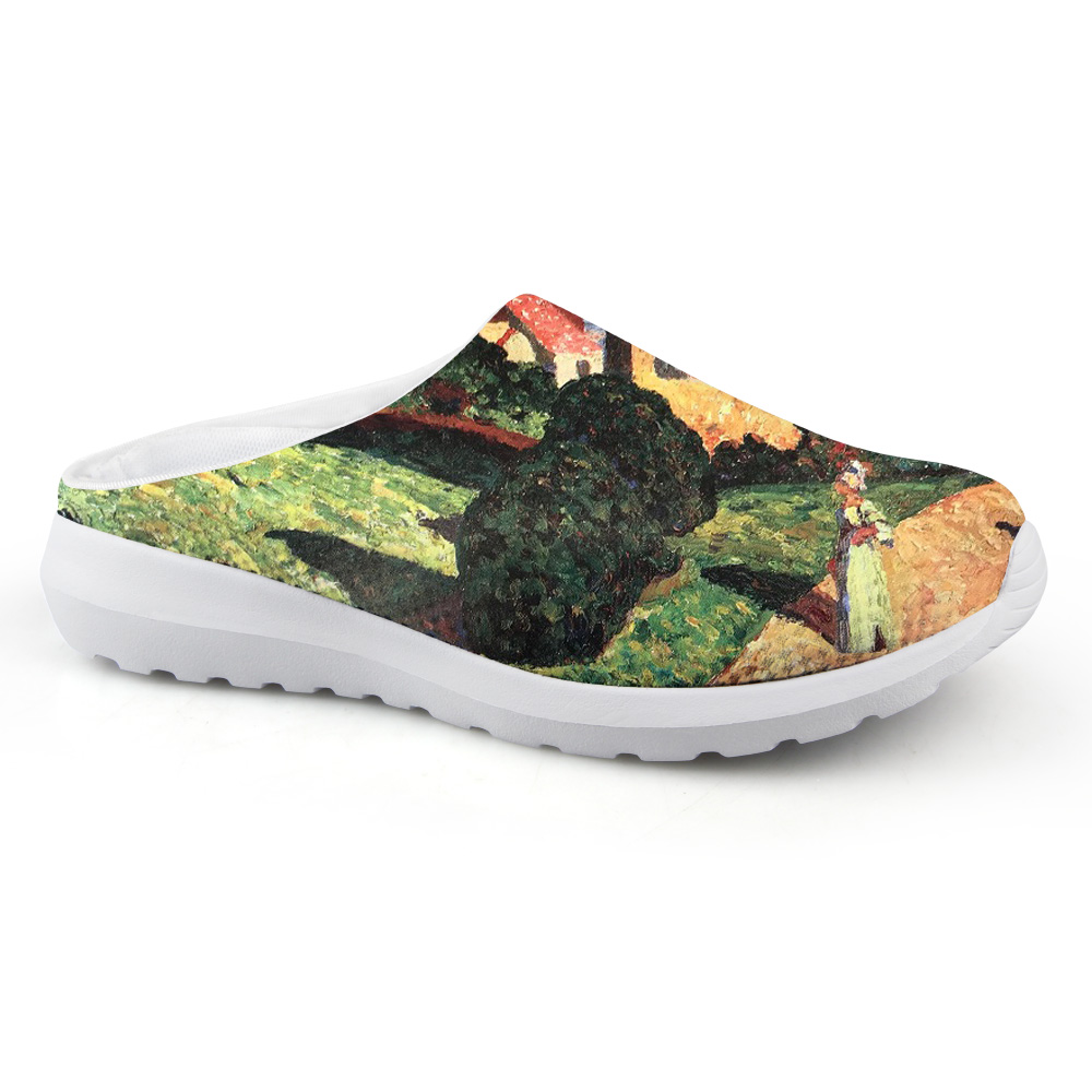 

Fashional Flat Sandals Man Casual Comfortable Summer Slippers House Beach Water Shoes For Wassily Kandinsky Master Piece, Black