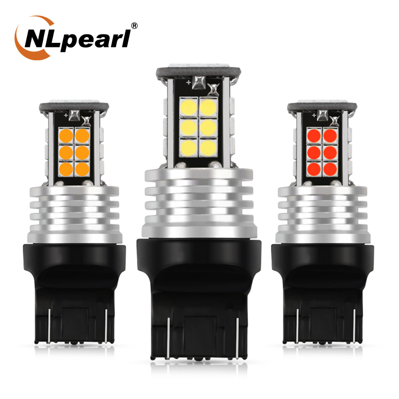 

NLpearl 2x Signal Lamp T20 7440 W21W LED Bulb WY21w Led Canbus Auto Backup Lights 12V 3030SMD 7443 W21/5W Car Reversing Lamp, As pic