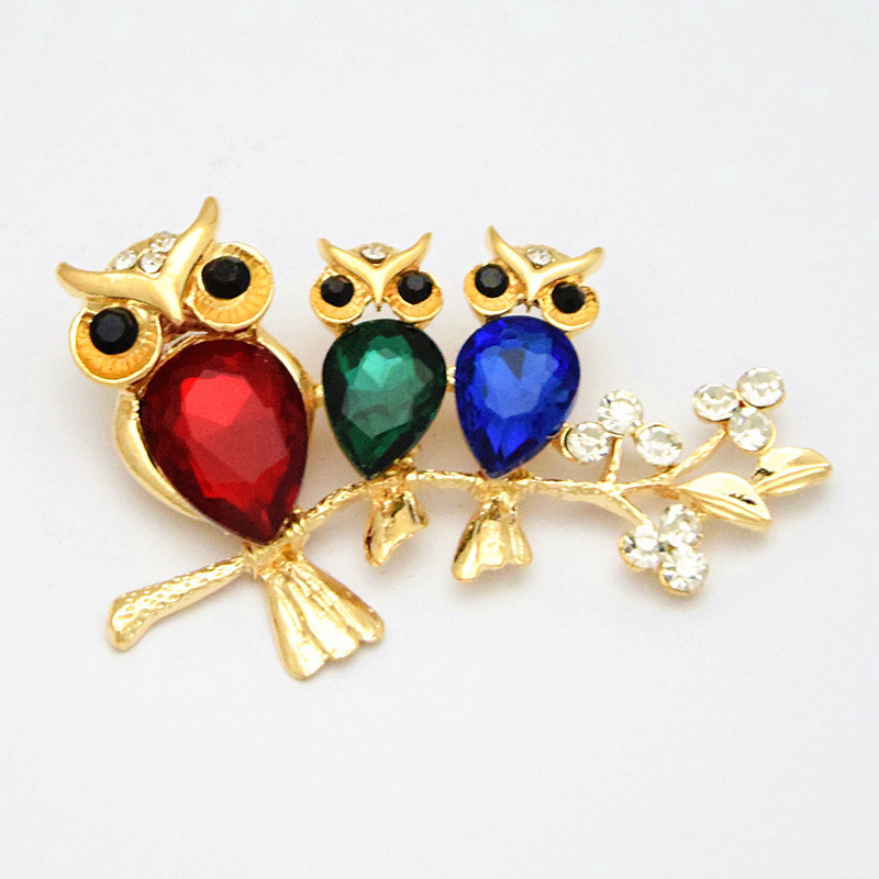 

Lovely Owl Brooch Three Owl Will Drill Ma'am Brooch