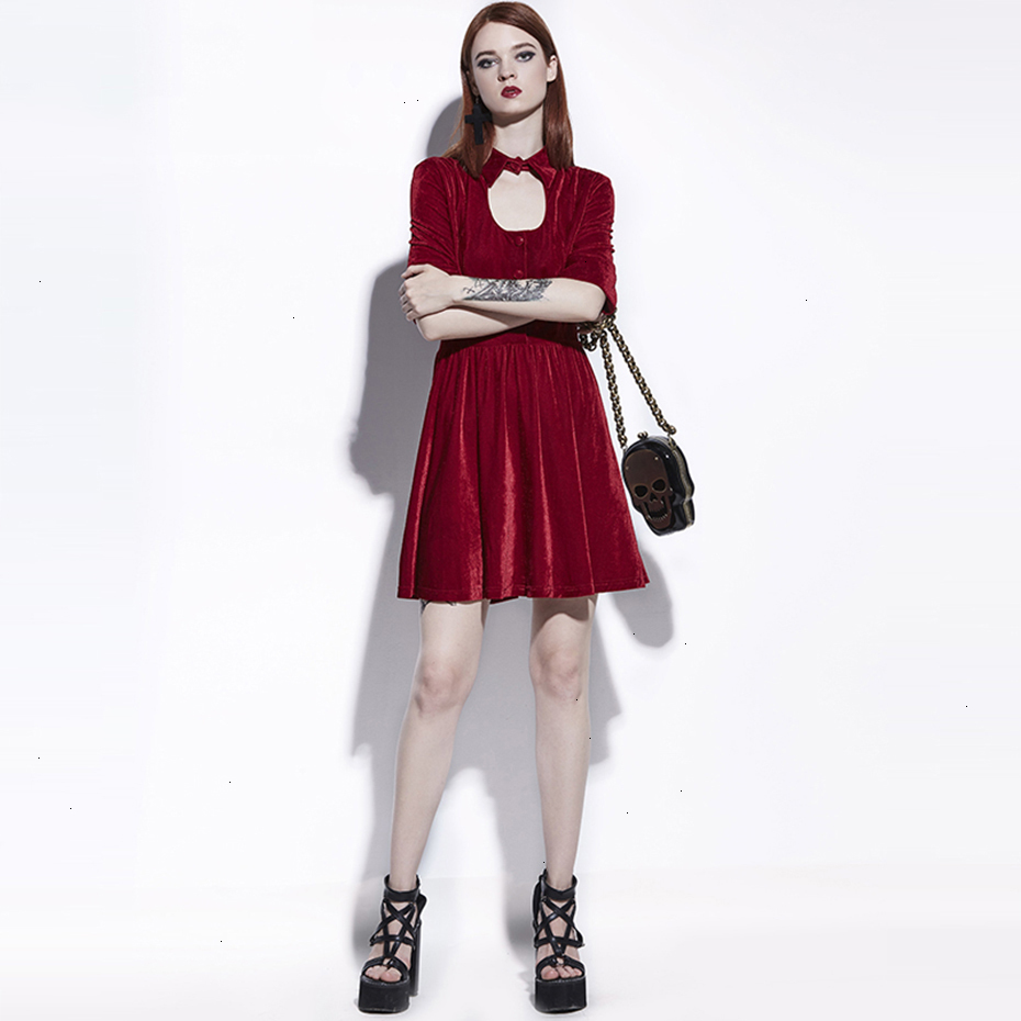 dark red women's dress