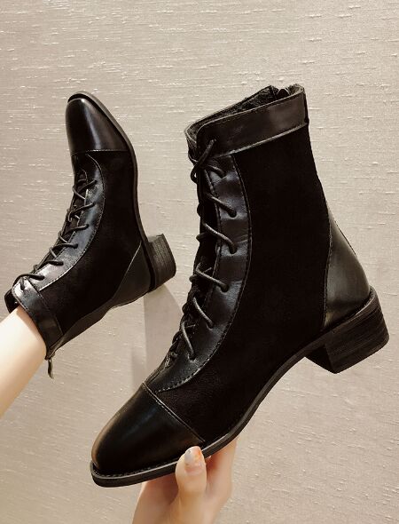Nouvelle Arrivée Vente chaude Promotions Super Fashion Influx Luxe Martin Dacette Roman Retro Roman Tube courte Bottines Bottines UE35-39