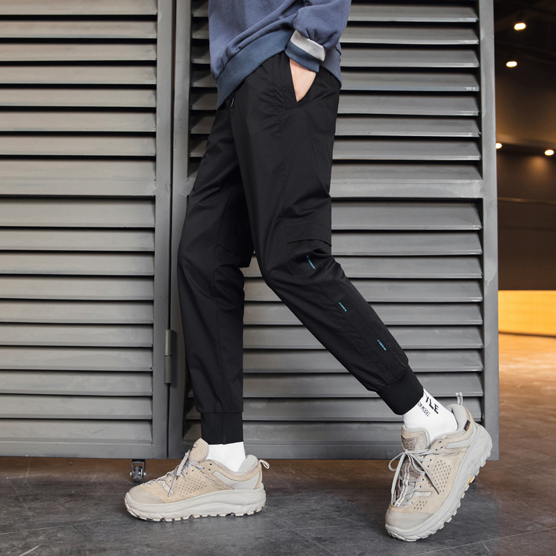 

Sweatpants Joggers Pants Summer New Fashion Long Trousers Male Elastic Waist Men's Sportswear Track Pants Fitness For Men, Black