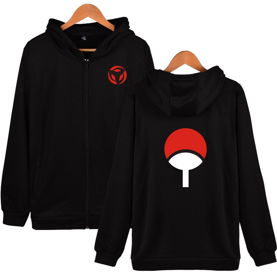 

Zipper Hoodie Uchiha Sasuke Sharingan Hoody Japanese Anime Cartoon Printed Clothes 4xl Men Fans Male Fashion Sweatshirt