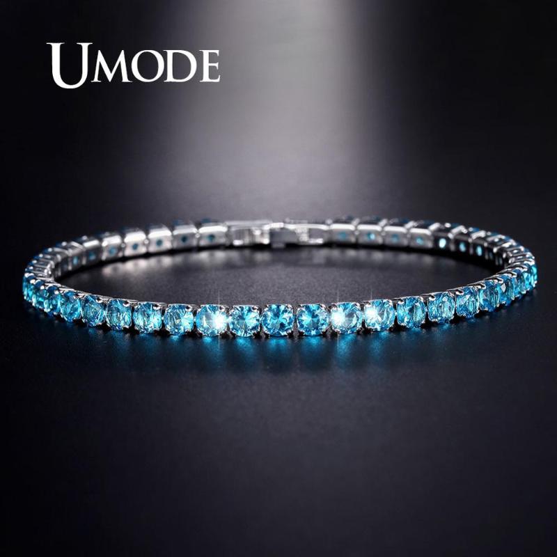 

Anklets UMODE Tennis Bracelet For Men Jewelry Luxury Bracelets Women Femme Friends Jewellery Accessories Wholesale UB0097E