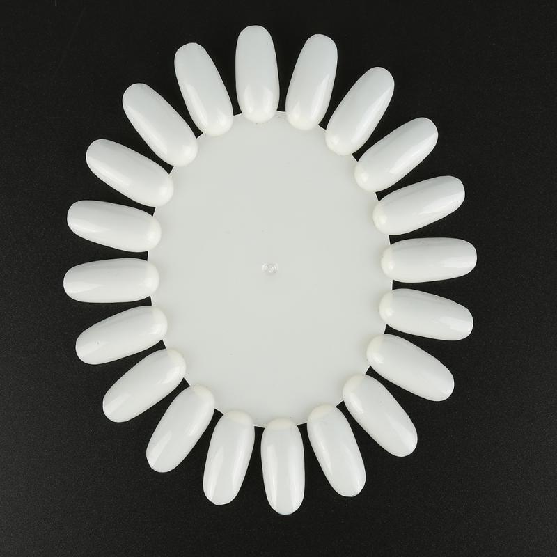 

10 Pair Nail Art Tips Make Up Practice Round Wheel Polish Acrylic Display Design Tools