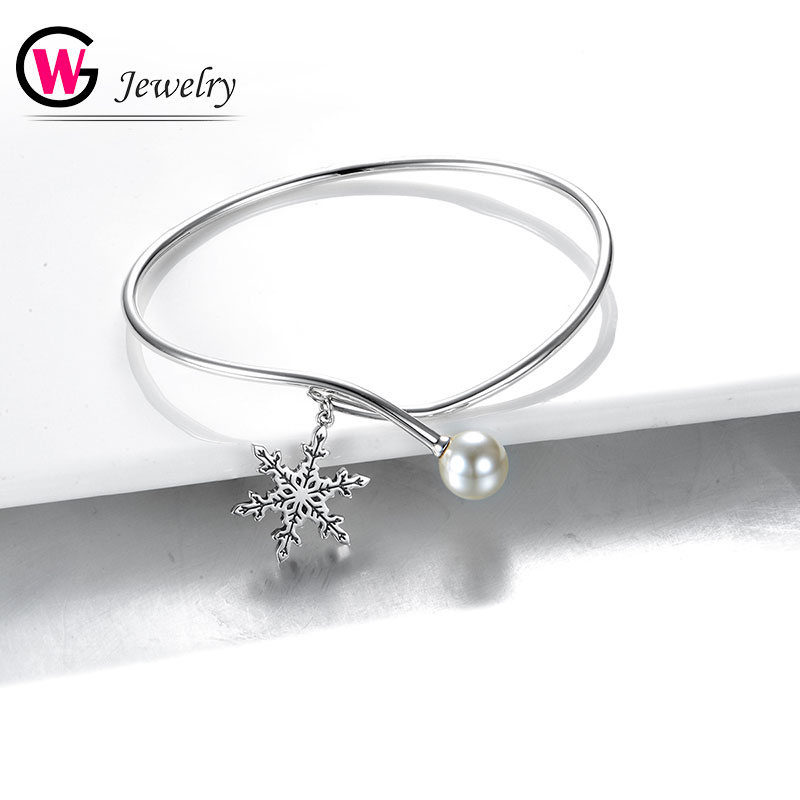 

Cuff GW Adjustable Authentic Jewelry 925 Solid Silver Charm Bracelet Smooth Snakefake Bangle Female Wristband