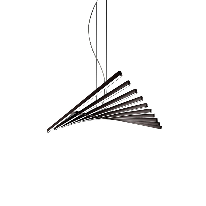 

2020 Nordic Modern Lamp Designer Living Room Dining Room Chandelier Fishbone Shape Office Strip Lamp Hanging Light