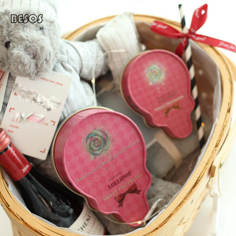 

Creative Cute Lollipop Tin Box Baby Birth Candy Chocolate Gift Box Birthday Party Small Gift 10pcs/lot B0053M
