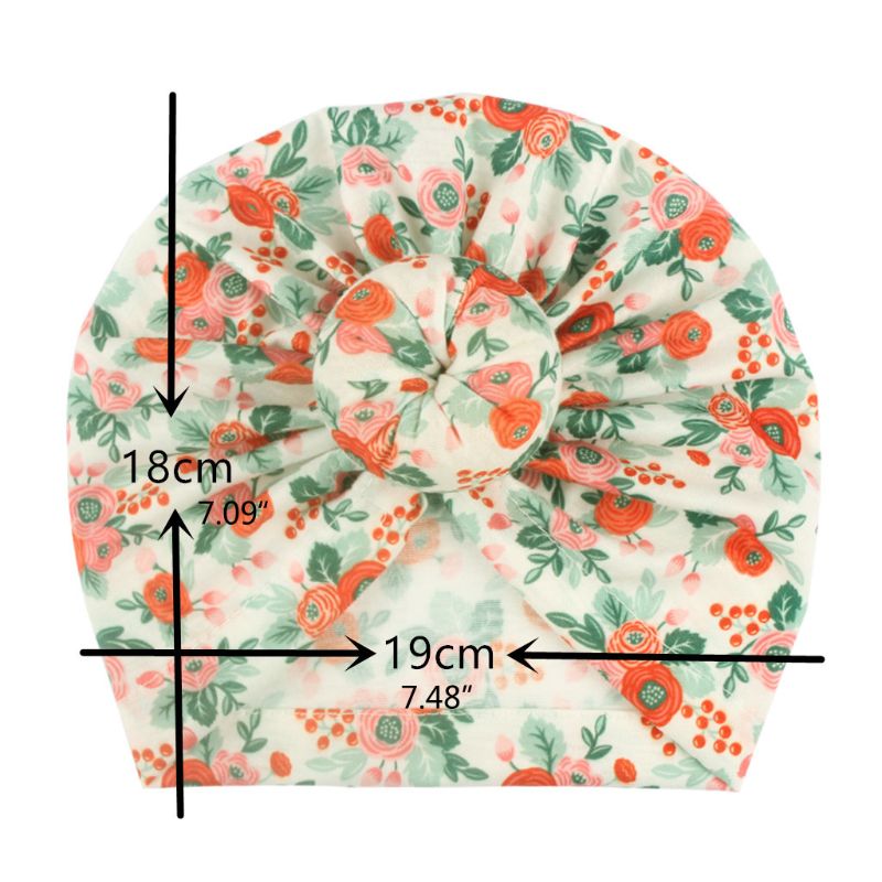 

Floral Baby Turban Knot Hats Infant Toddler Hat Beanie Cap Head Wrap N1HB