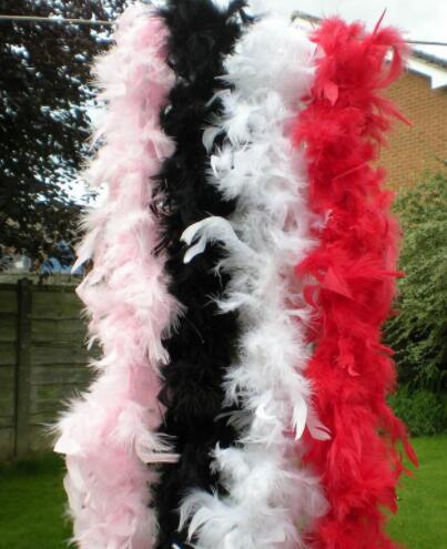 

Feather boa 200cm burlesque showgirl hen night fancy dress party dance costume accessory wedding DIY decoration 17colors