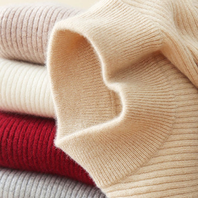 

2020 Autumn Winter Women Pullovers Sweater Knitted Elasticity Casual Jumper Fashion Slim Turtleneck Warm Female Sweaters, Black
