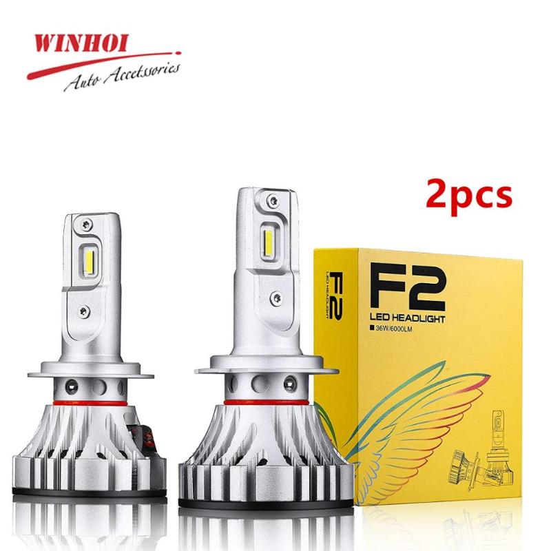 

2Pcs F2 Car Headlight Led H4/9003/HB2 Hi/Lo H7 72W 12000LM Universal LED Headlight Bulb Waterproof Head Light Bulbs Lamp
