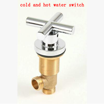

4 Types 1 inlet 1 outlet brass massage bathtub valve faucet accessories for cold and hot water switch thread connection