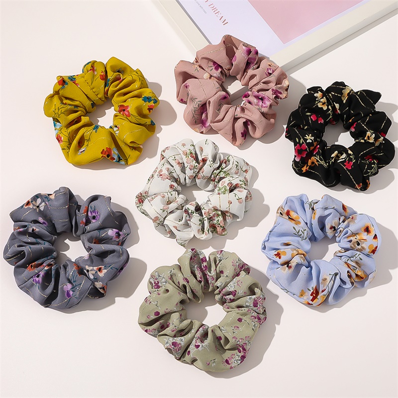 

Fashion Scrunchie Elastic Hair Band Elegant Simplicity Print Women's Hair Scrunchie Ponytail Accessories 2020 New