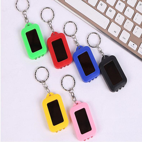 

LED Keychain Light emergency LED lamps Torch Flashlight of Key Fob Solar Energy Power Keychain Lamp Light Part Gift Multi Light LXL36Q-1, Silver