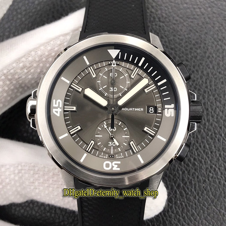 

V6F Aquatimer "Sharks" version 379506 Rock grey Dial ETA A7750 Automatic Chronograph Mens Watch Inner and outer rotating Bezel Sport Watches, Box