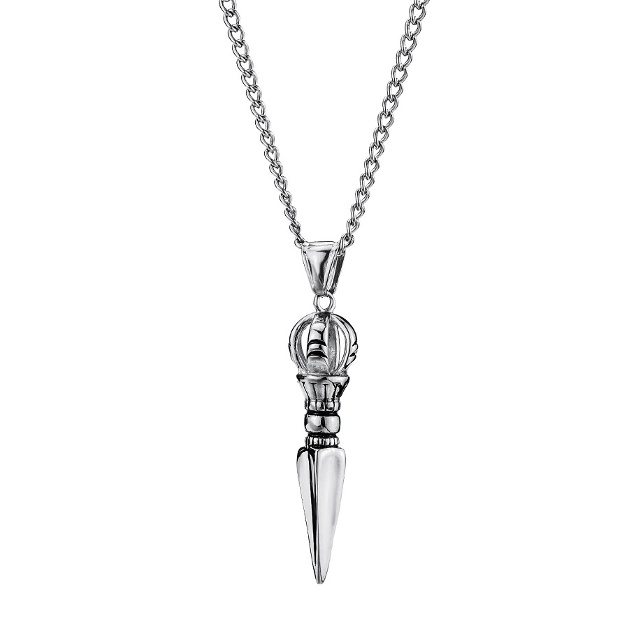 

Fashion Men Silver 18K Gold Plated Pendant Necklace Hip Hop Rap Jewelry Stainless Steel Chain Design Mens Punk Necklaces Gifts